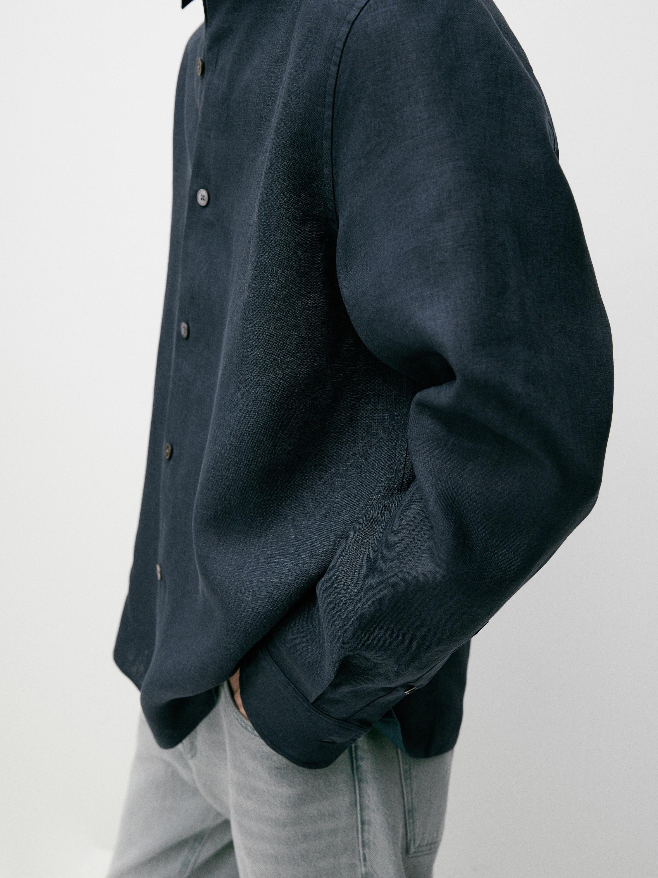 Chemise regular fit 100 % lin lourd